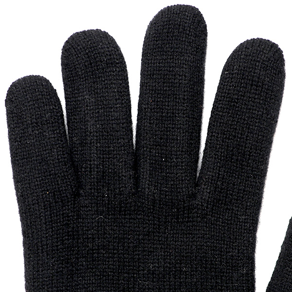  手袋 メンズ ニット手袋 ウール 防寒 裏地 カシミヤ100％ 温かい 厚手 グローブ 日本製 無地 おしゃれ ブラック 黒 黒色 カシミア 通勤 通学 冬物 彼氏 夫 紳士 男性用 手袋 プレゼント 化粧箱付き ブランド クロダ(KURODA)