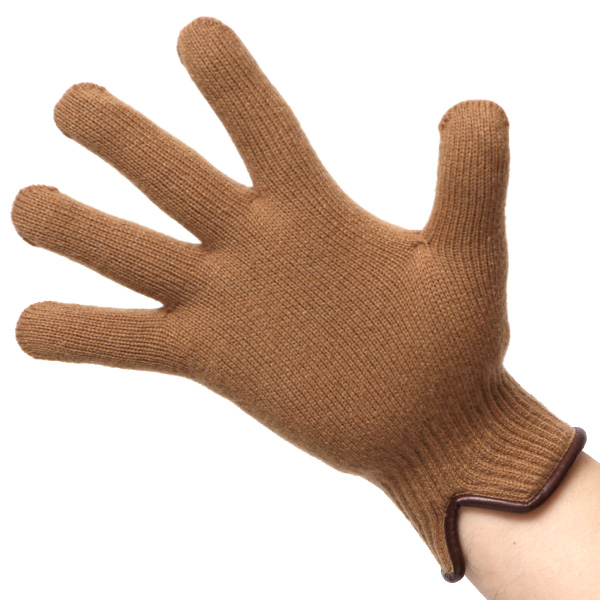  手袋 メンズ ニット手袋 ウール 防寒 裏地 カシミヤ100％ 温かい 厚手 グローブ 日本製 無地 おしゃれ キャメル ブラウン 茶 茶色 カシミア 通勤 通学 冬物 彼氏 夫 紳士 男性用 手袋 プレゼント 化粧箱付き ブランド クロダ(KURODA)