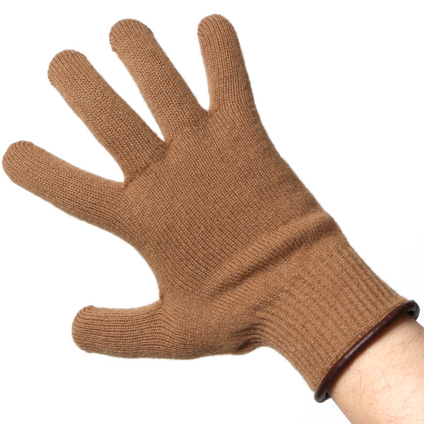  手袋 メンズ ニット手袋 ウール 防寒 裏地 カシミヤ100％ 温かい 厚手 グローブ 日本製 無地 おしゃれ キャメル ブラウン 茶 茶色 カシミア 通勤 通学 冬物 彼氏 夫 紳士 男性用 手袋 プレゼント 化粧箱付き ブランド クロダ(KURODA)