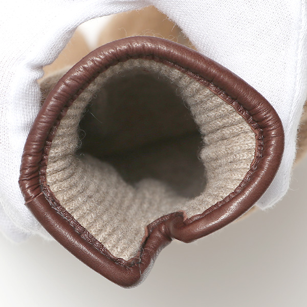  手袋 メンズ ニット手袋 ウール 防寒 裏地 カシミヤ100％ 温かい 厚手 グローブ 日本製 無地 おしゃれ キャメル ブラウン 茶 茶色 カシミア 通勤 通学 冬物 彼氏 夫 紳士 男性用 手袋 プレゼント 化粧箱付き ブランド クロダ(KURODA)