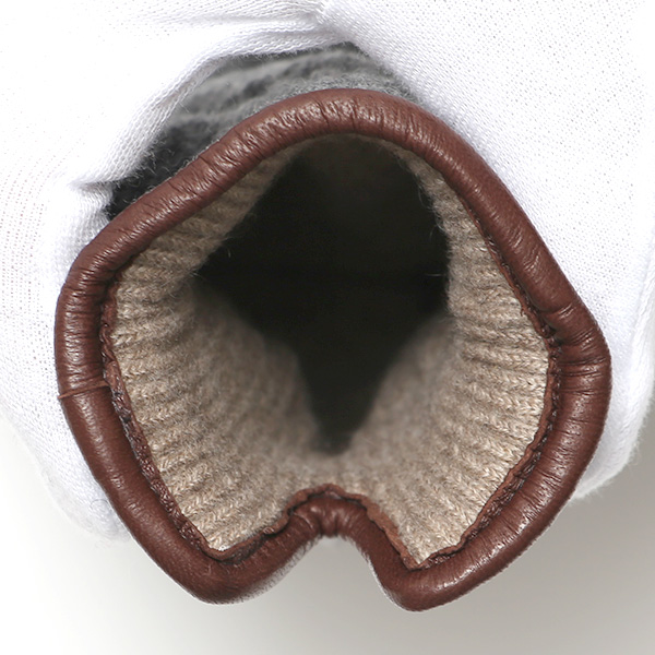  手袋 メンズ ニット手袋 ウール 防寒 裏地 カシミヤ100％ 温かい 厚手 グローブ 日本製 無地 おしゃれ ダークグレー グレー グレイ 灰色 カシミア 通勤 通学 冬物 彼氏 夫 紳士 男性用 手袋 プレゼント 化粧箱付き ブランド クロダ(KURODA)