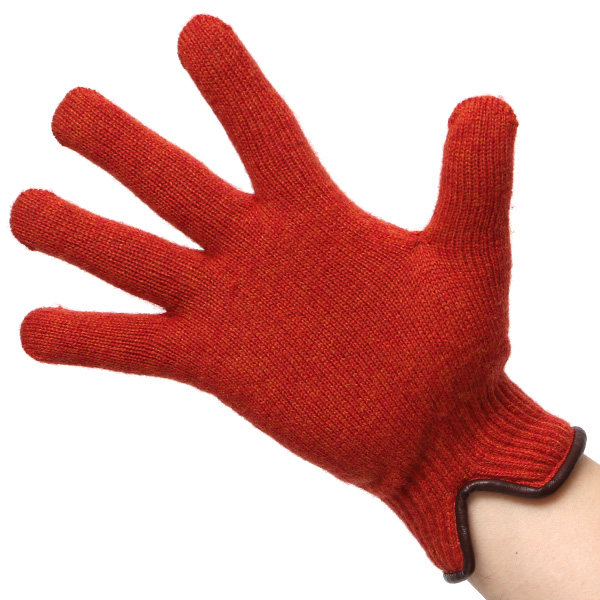  手袋 メンズ ニット手袋 ウール 防寒 裏地 カシミヤ100％ 温かい 厚手 グローブ 日本製 無地 おしゃれ オレンジ 橙色 カシミア 通勤 通学 冬物 彼氏 夫 紳士 男性用 手袋 プレゼント 化粧箱付き ブランド クロダ(KURODA)