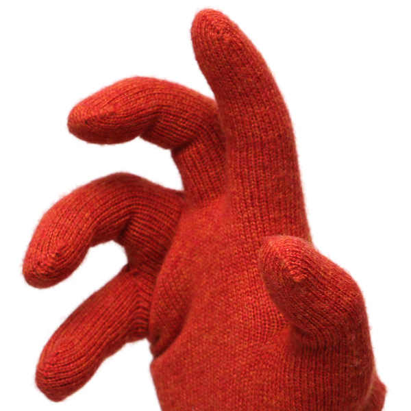  手袋 メンズ ニット手袋 ウール 防寒 裏地 カシミヤ100％ 温かい 厚手 グローブ 日本製 無地 おしゃれ オレンジ 橙色 カシミア 通勤 通学 冬物 彼氏 夫 紳士 男性用 手袋 プレゼント 化粧箱付き ブランド クロダ(KURODA)