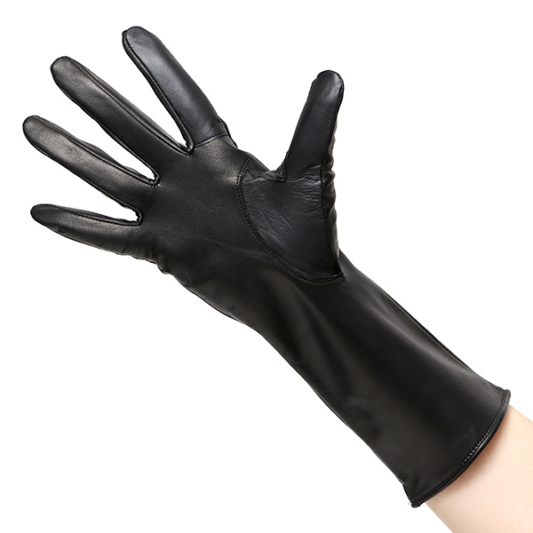  手袋 レディース スマホ対応 女性用 グローブ ロング 革手袋 イタリーラム 羊革 手袋 ベンベルグ 裏地 ブラック 黒 黒色 日本製 レザーグローブ 婦人 美しい プレゼント ギフト クリスマス 冬物 ブランド クロダ(KURODA)