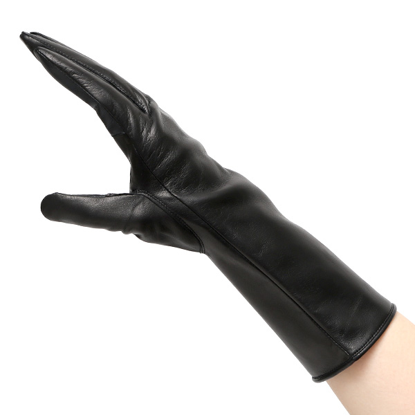  手袋 レディース スマホ対応 女性用 グローブ ロング 革手袋 イタリーラム 羊革 手袋 ベンベルグ 裏地 ブラック 黒 黒色 日本製 レザーグローブ 婦人 美しい プレゼント ギフト クリスマス 冬物 ブランド クロダ(KURODA)