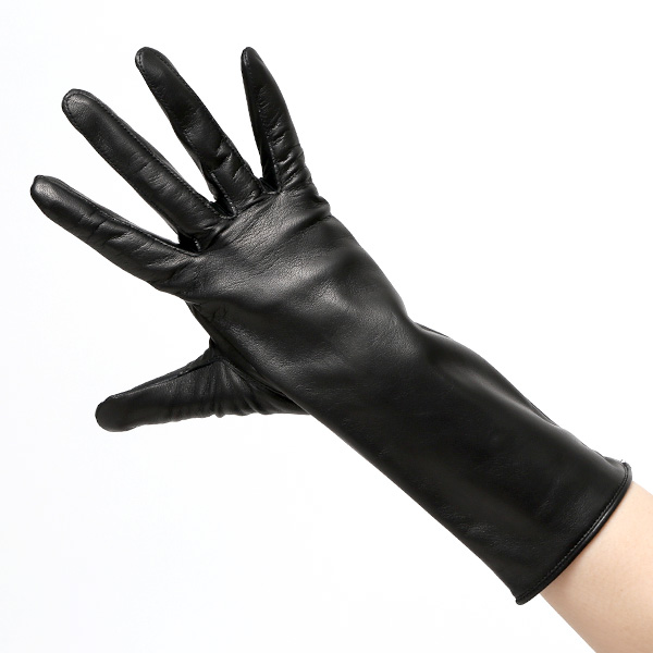  手袋 レディース スマホ対応 女性用 グローブ ロング 革手袋 イタリーラム 羊革 手袋 ベンベルグ 裏地 ブラック 黒 黒色 日本製 レザーグローブ 婦人 美しい プレゼント ギフト クリスマス 冬物 ブランド クロダ(KURODA)