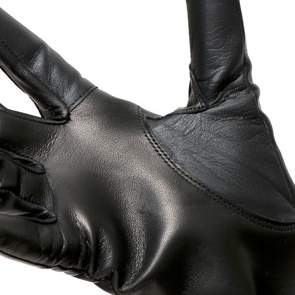  手袋 レディース スマホ対応 女性用 グローブ ロング 革手袋 イタリーラム 羊革 手袋 ベンベルグ 裏地 ブラック 黒 黒色 日本製 レザーグローブ 婦人 美しい プレゼント ギフト クリスマス 冬物 ブランド クロダ(KURODA)