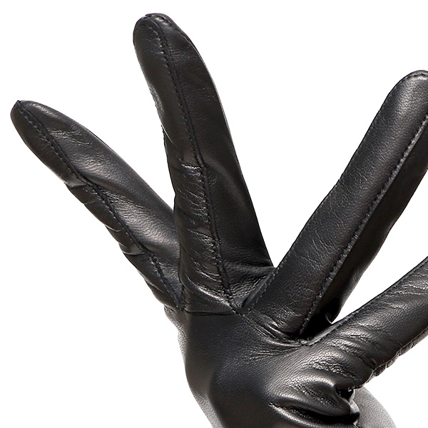  手袋 レディース スマホ対応 女性用 グローブ ロング 革手袋 イタリーラム 羊革 手袋 ベンベルグ 裏地 ブラック 黒 黒色 日本製 レザーグローブ 婦人 美しい プレゼント ギフト クリスマス 冬物 ブランド クロダ(KURODA)