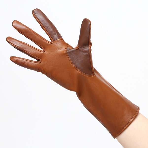  手袋 レディース スマホ対応 女性用 グローブ ロング 革手袋 イタリーラム 羊革 手袋 ベンベルグ 裏地 ブラウン 茶 茶色 日本製 レザーグローブ 婦人 美しい プレゼント ギフト クリスマス 冬物 ブランド クロダ(KURODA)