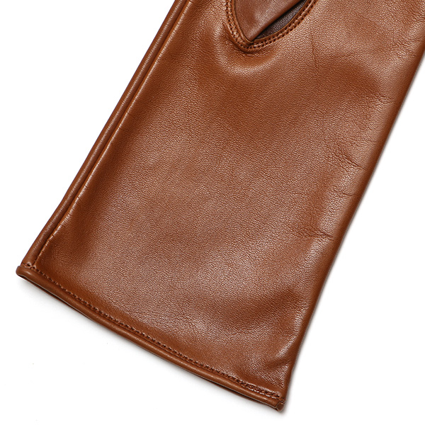  手袋 レディース スマホ対応 女性用 グローブ ロング 革手袋 イタリーラム 羊革 手袋 ベンベルグ 裏地 ブラウン 茶 茶色 日本製 レザーグローブ 婦人 美しい プレゼント ギフト クリスマス 冬物 ブランド クロダ(KURODA)