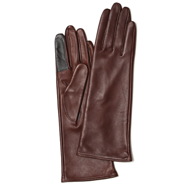 クロダ(KURODA) 【WOMEN】 イタリーラム ロング グローブ ダークブラウン