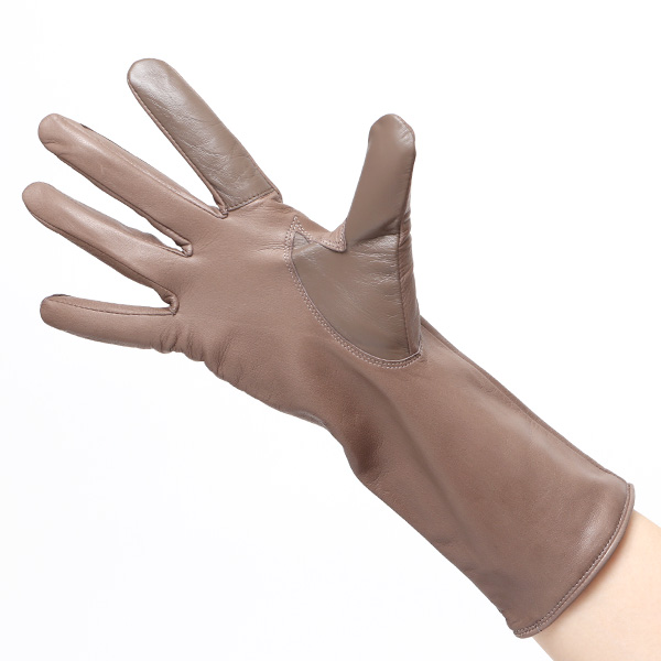  手袋 レディース スマホ対応 女性用 グローブ ロング 革手袋 イタリーラム 羊革 手袋 ベンベルグ 裏地 グレー グレイ 灰色 日本製 レザーグローブ 婦人 美しい プレゼント ギフト クリスマス 冬物 ブランド クロダ(KURODA)