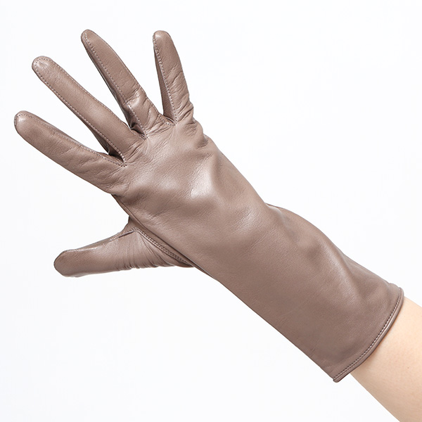  手袋 レディース スマホ対応 女性用 グローブ ロング 革手袋 イタリーラム 羊革 手袋 ベンベルグ 裏地 グレー グレイ 灰色 日本製 レザーグローブ 婦人 美しい プレゼント ギフト クリスマス 冬物 ブランド クロダ(KURODA)