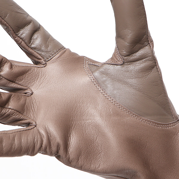  手袋 レディース スマホ対応 女性用 グローブ ロング 革手袋 イタリーラム 羊革 手袋 ベンベルグ 裏地 グレー グレイ 灰色 日本製 レザーグローブ 婦人 美しい プレゼント ギフト クリスマス 冬物 ブランド クロダ(KURODA)