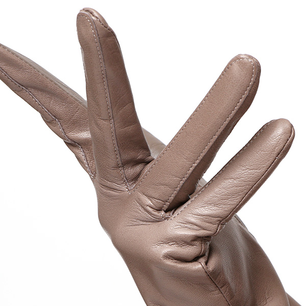  手袋 レディース スマホ対応 女性用 グローブ ロング 革手袋 イタリーラム 羊革 手袋 ベンベルグ 裏地 グレー グレイ 灰色 日本製 レザーグローブ 婦人 美しい プレゼント ギフト クリスマス 冬物 ブランド クロダ(KURODA)
