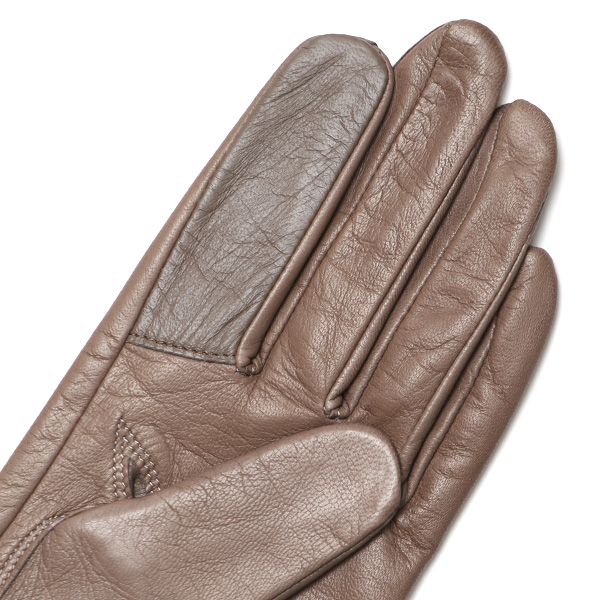  手袋 レディース スマホ対応 女性用 グローブ ロング 革手袋 イタリーラム 羊革 手袋 ベンベルグ 裏地 グレー グレイ 灰色 日本製 レザーグローブ 婦人 美しい プレゼント ギフト クリスマス 冬物 ブランド クロダ(KURODA)