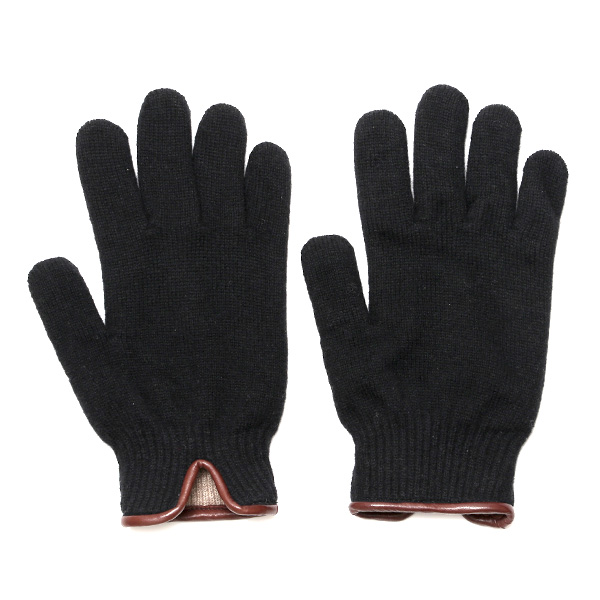 クロダ(KURODA) 【WOMEN】 イタリアンシープ パイピング ニット グローブ ブラック