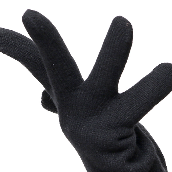  ニット手袋 レディース グローブ カシミヤ100％裏地 ウール 手袋 温かい 厚手 日本製 無地 おしゃれ ブラック 黒 黒色 カシミア 通勤 通学 冬物 彼女 妻 婦人 女性用 手袋 プレゼント 化粧箱付き ブランド クロダ(KURODA)