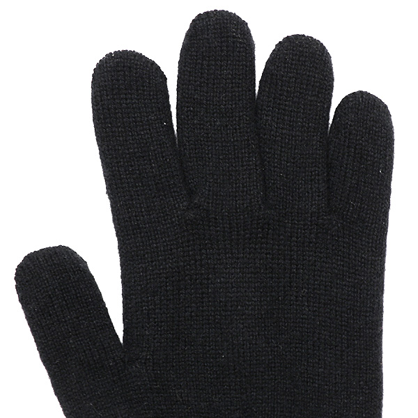  ニット手袋 レディース グローブ カシミヤ100％裏地 ウール 手袋 温かい 厚手 日本製 無地 おしゃれ ブラック 黒 黒色 カシミア 通勤 通学 冬物 彼女 妻 婦人 女性用 手袋 プレゼント 化粧箱付き ブランド クロダ(KURODA)
