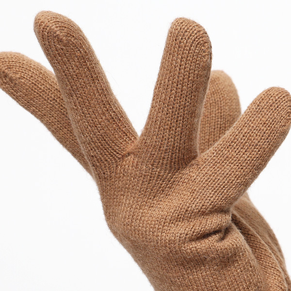 ニット手袋 レディース グローブ カシミヤ100％裏地 ウール 手袋 温かい 厚手 日本製 無地 おしゃれ キャメル ブラウン 茶 茶色 カシミア 通勤 通学 冬物 彼女 妻 婦人 女性用 手袋 プレゼント 化粧箱付き ブランド クロダ(KURODA)
