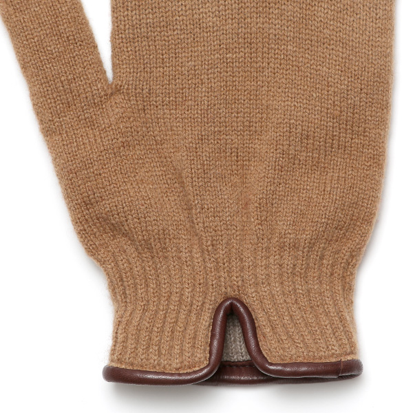  ニット手袋 レディース グローブ カシミヤ100％裏地 ウール 手袋 温かい 厚手 日本製 無地 おしゃれ キャメル ブラウン 茶 茶色 カシミア 通勤 通学 冬物 彼女 妻 婦人 女性用 手袋 プレゼント 化粧箱付き ブランド クロダ(KURODA)