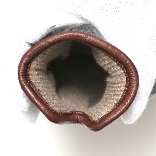  ニット手袋 レディース グローブ カシミヤ100％裏地 ウール 手袋 温かい 厚手 日本製 無地 おしゃれ ダークグレー グレー グレイ 灰色 カシミア 通勤 通学 冬物 彼女 妻 婦人 女性用 手袋 プレゼント 化粧箱付き ブランド クロダ(KURODA)