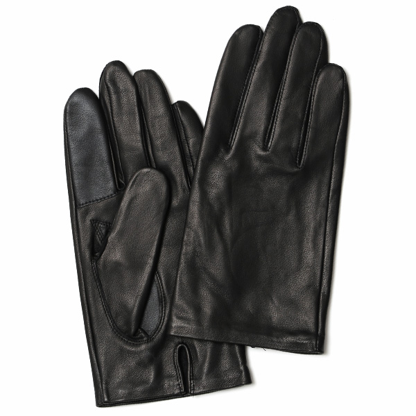 クロダ(KURODA) 【MEN】 スマホ対応 羊革(ラムレザー) 手袋 ブラック