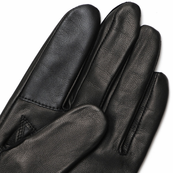  【スマホ対応】 手袋 メンズ レザー グローブ 冬 革手袋 シンプル 防寒 紳士 レザーグローブ 無地 ブラック 黒 黒色 タッチパネル シープスキン 手袋 ブランド プレゼント ギフト クリスマス 男性用 通勤 クロダ(KURODA)
