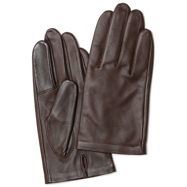 クロダ(KURODA) 【MEN】 スマホ対応 羊革(ラムレザー) 手袋 ダークブラウン