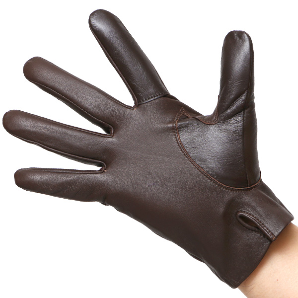  【スマホ対応】 手袋 メンズ レザー グローブ 冬 革手袋 シンプル 防寒 紳士 レザーグローブ 無地 ダークブラウン ブラウン 茶 茶色 タッチパネル シープスキン 手袋 ブランド プレゼント ギフト クリスマス 男性用 通勤 クロダ(KURODA)