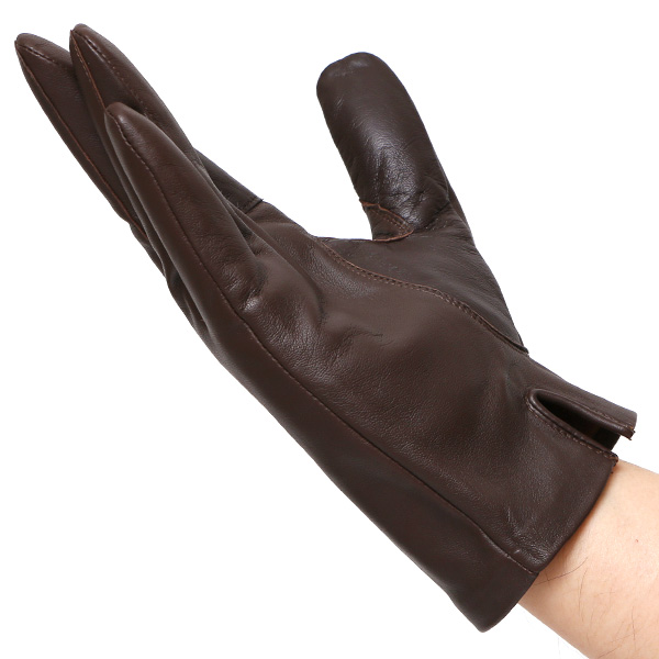  【スマホ対応】 手袋 メンズ レザー グローブ 冬 革手袋 シンプル 防寒 紳士 レザーグローブ 無地 ダークブラウン ブラウン 茶 茶色 タッチパネル シープスキン 手袋 ブランド プレゼント ギフト クリスマス 男性用 通勤 クロダ(KURODA)