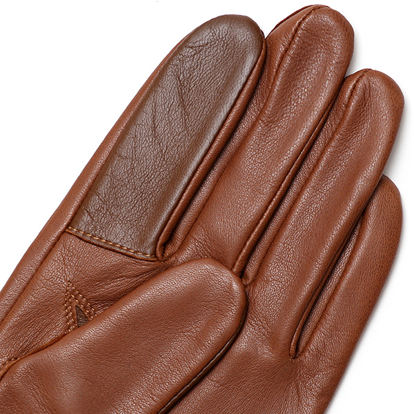  【スマホ対応】 手袋 メンズ レザー グローブ 冬 革手袋 シンプル 防寒 紳士 レザーグローブ 無地 キャメル ブラウン 茶 茶色 タッチパネル シープスキン 手袋 ブランド プレゼント ギフト クリスマス 男性用 通勤 クロダ(KURODA)