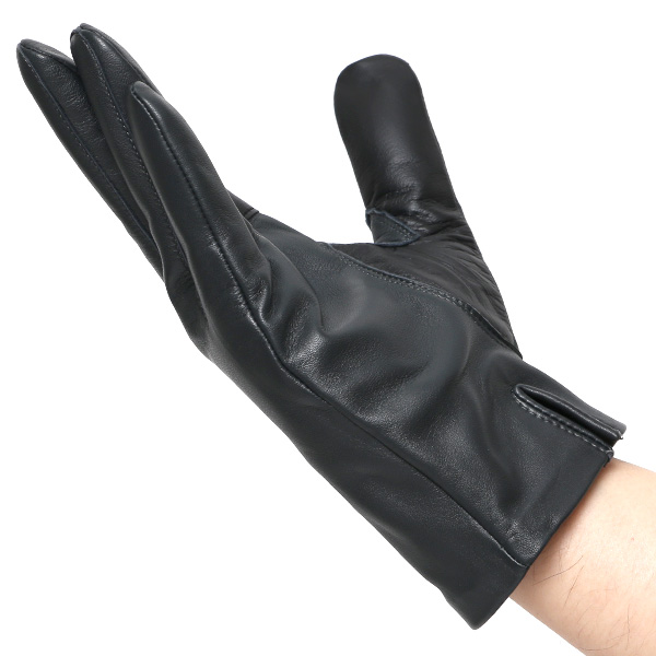  【スマホ対応】 手袋 メンズ レザー グローブ 冬 革手袋 シンプル 防寒 紳士 レザーグローブ 無地 グレー グレイ 灰色 タッチパネル シープスキン 手袋 ブランド プレゼント ギフト クリスマス 男性用 通勤 クロダ(KURODA)