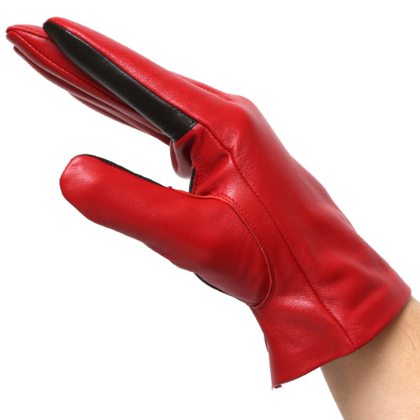 【スマホ対応】 手袋 メンズ レザー グローブ 冬 革手袋 シンプル 防寒 紳士 レザーグローブ 無地 レッド ワイン 赤色 タッチパネル シープスキン 手袋 ブランド プレゼント ギフト クリスマス 男性用 通勤 クロダ(KURODA)