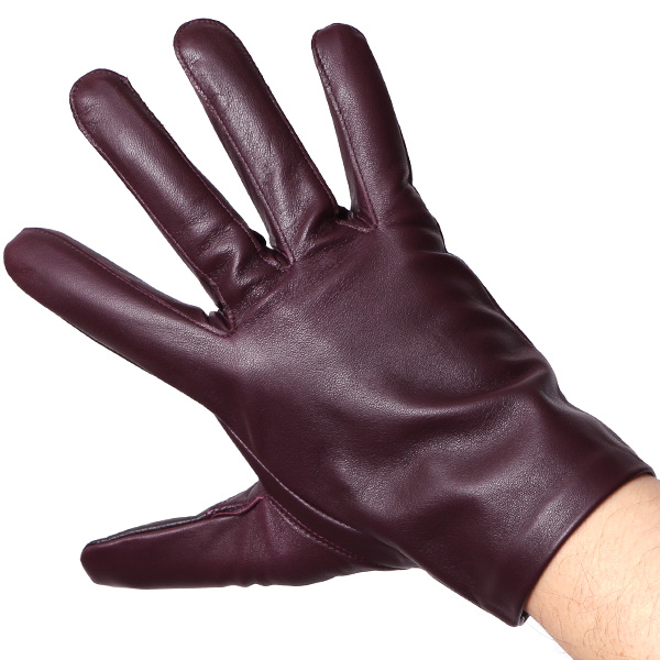 【スマホ対応】 手袋 メンズ レザー グローブ 冬 革手袋 シンプル 防寒 紳士 レザーグローブ 無地 レッド ワイン 赤色 タッチパネル シープスキン 手袋 ブランド プレゼント ギフト クリスマス 男性用 通勤 クロダ(KURODA)
