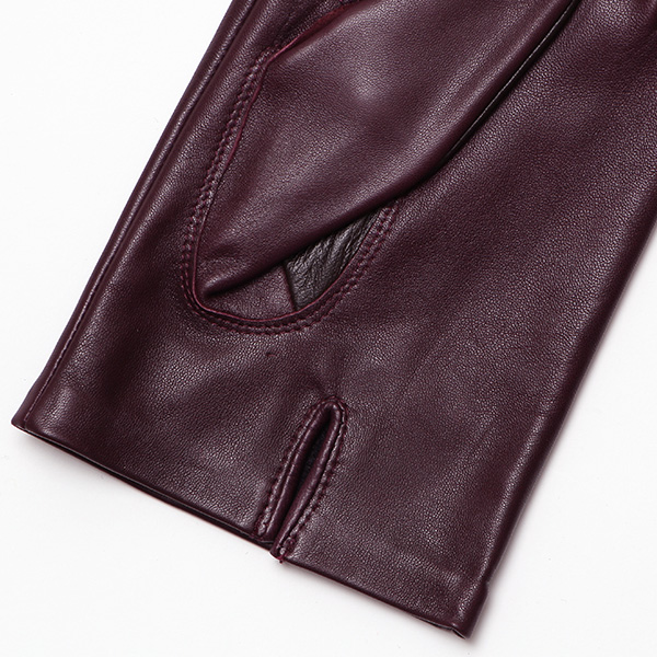  【スマホ対応】 手袋 メンズ レザー グローブ 冬 革手袋 シンプル 防寒 紳士 レザーグローブ 無地 レッド ワイン 赤色 タッチパネル シープスキン 手袋 ブランド プレゼント ギフト クリスマス 男性用 通勤 クロダ(KURODA)