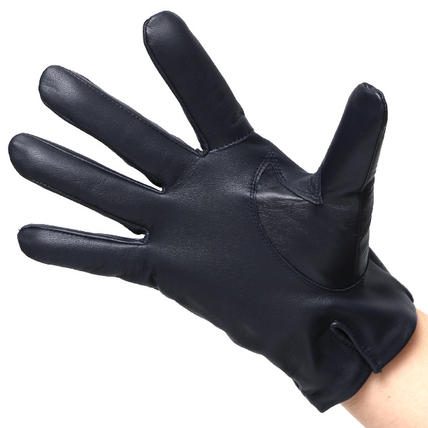  【スマホ対応】 手袋 メンズ レザー グローブ 冬 革手袋 シンプル 防寒 紳士 レザーグローブ 無地 ブルー ネイビー 青色 タッチパネル シープスキン 手袋 ブランド プレゼント ギフト クリスマス 男性用 通勤 クロダ(KURODA)