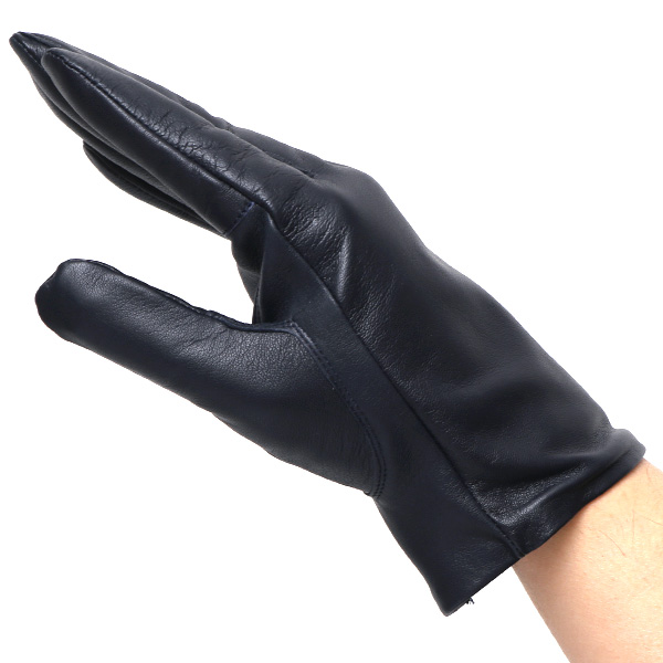  【スマホ対応】 手袋 メンズ レザー グローブ 冬 革手袋 シンプル 防寒 紳士 レザーグローブ 無地 ブルー ネイビー 青色 タッチパネル シープスキン 手袋 ブランド プレゼント ギフト クリスマス 男性用 通勤 クロダ(KURODA)