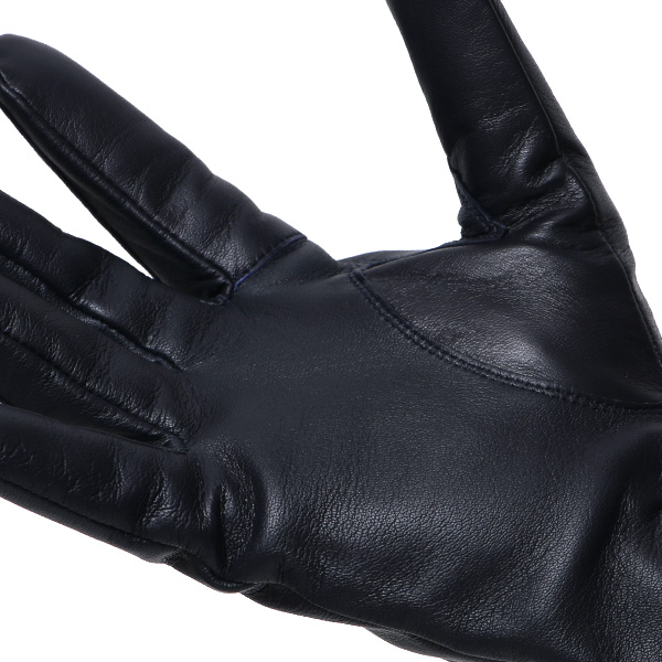  【スマホ対応】 手袋 メンズ レザー グローブ 冬 革手袋 シンプル 防寒 紳士 レザーグローブ 無地 ブルー ネイビー 青色 タッチパネル シープスキン 手袋 ブランド プレゼント ギフト クリスマス 男性用 通勤 クロダ(KURODA)