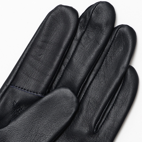  【スマホ対応】 手袋 メンズ レザー グローブ 冬 革手袋 シンプル 防寒 紳士 レザーグローブ 無地 ブルー ネイビー 青色 タッチパネル シープスキン 手袋 ブランド プレゼント ギフト クリスマス 男性用 通勤 クロダ(KURODA)