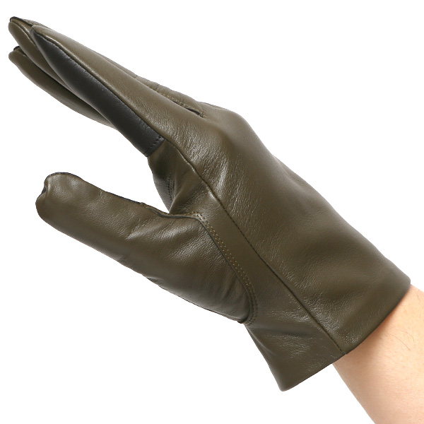  【スマホ対応】 手袋 メンズ レザー グローブ 冬 革手袋 シンプル 防寒 紳士 レザーグローブ 無地 グリーン 緑色 タッチパネル シープスキン 手袋 ブランド プレゼント ギフト クリスマス 男性用 通勤 クロダ(KURODA)