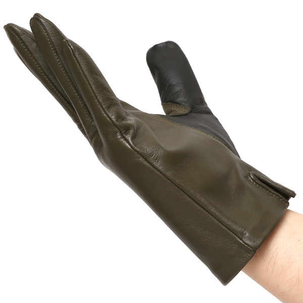  【スマホ対応】 手袋 メンズ レザー グローブ 冬 革手袋 シンプル 防寒 紳士 レザーグローブ 無地 グリーン 緑色 タッチパネル シープスキン 手袋 ブランド プレゼント ギフト クリスマス 男性用 通勤 クロダ(KURODA)