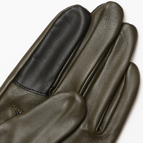  【スマホ対応】 手袋 メンズ レザー グローブ 冬 革手袋 シンプル 防寒 紳士 レザーグローブ 無地 グリーン 緑色 タッチパネル シープスキン 手袋 ブランド プレゼント ギフト クリスマス 男性用 通勤 クロダ(KURODA)
