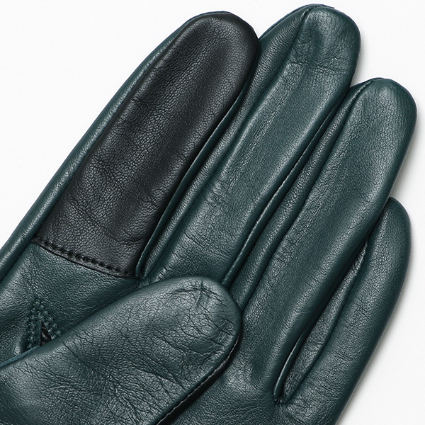  【スマホ対応】 手袋 メンズ レザー グローブ 冬 革手袋 シンプル 防寒 紳士 レザーグローブ 無地 グリーン 緑色 タッチパネル シープスキン 手袋 ブランド プレゼント ギフト クリスマス 男性用 通勤 クロダ(KURODA)