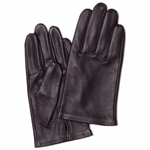 クロダ(KURODA) 【MEN】 スマホ対応 羊革(ラムレザー) 手袋 パープル