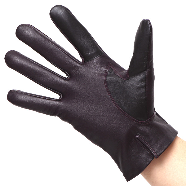  【スマホ対応】 手袋 メンズ レザー グローブ 冬 革手袋 シンプル 防寒 紳士 レザーグローブ 無地 パープル 紫色 タッチパネル シープスキン 手袋 ブランド プレゼント ギフト クリスマス 男性用 通勤 クロダ(KURODA)
