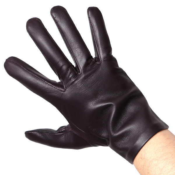  【スマホ対応】 手袋 メンズ レザー グローブ 冬 革手袋 シンプル 防寒 紳士 レザーグローブ 無地 パープル 紫色 タッチパネル シープスキン 手袋 ブランド プレゼント ギフト クリスマス 男性用 通勤 クロダ(KURODA)