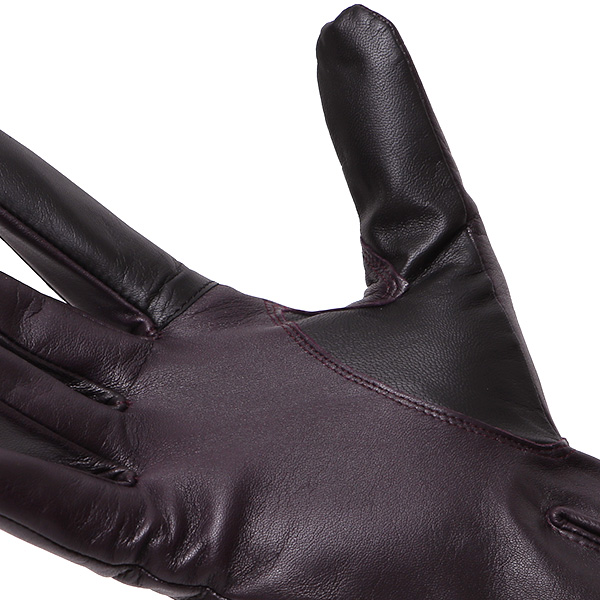  【スマホ対応】 手袋 メンズ レザー グローブ 冬 革手袋 シンプル 防寒 紳士 レザーグローブ 無地 パープル 紫色 タッチパネル シープスキン 手袋 ブランド プレゼント ギフト クリスマス 男性用 通勤 クロダ(KURODA)