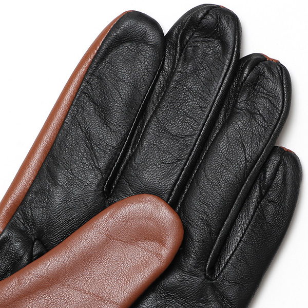  手袋 メンズ スマホ対応 レザーグローブ ベルト リブ付き タッチパネル 革手袋 防寒 冬 温かい てぶくろ キャメル ブラウン 茶 茶色 日本製 ブランド プレゼント ギフト 彼氏 旦那 男性 クリスマス バレンタイン 手袋 クロダ(KURODA)