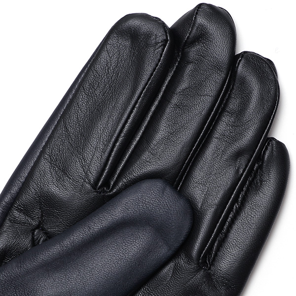  手袋 メンズ スマホ対応 レザーグローブ ベルト リブ付き タッチパネル 革手袋 防寒 冬 温かい てぶくろ ブルー ネイビー 青色 日本製 ブランド プレゼント ギフト 彼氏 旦那 男性 クリスマス バレンタイン 手袋 クロダ(KURODA)